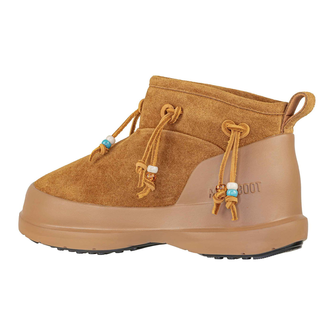 MOON BOOT MB LUNA LOW SUEDE BEADS COGNAC