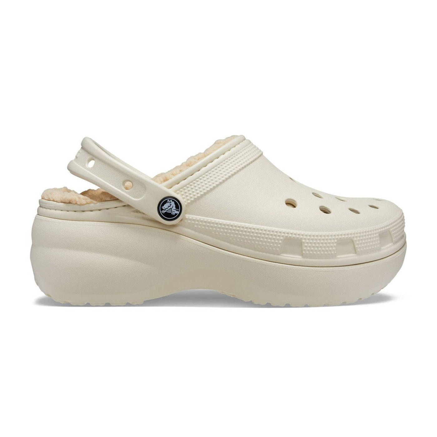 CROCS CLASSIC PLATFORM LINED CLOG BONE