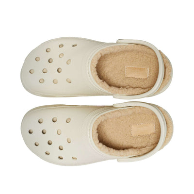 CROCS CLASSIC PLATFORM LINED CLOG BONE