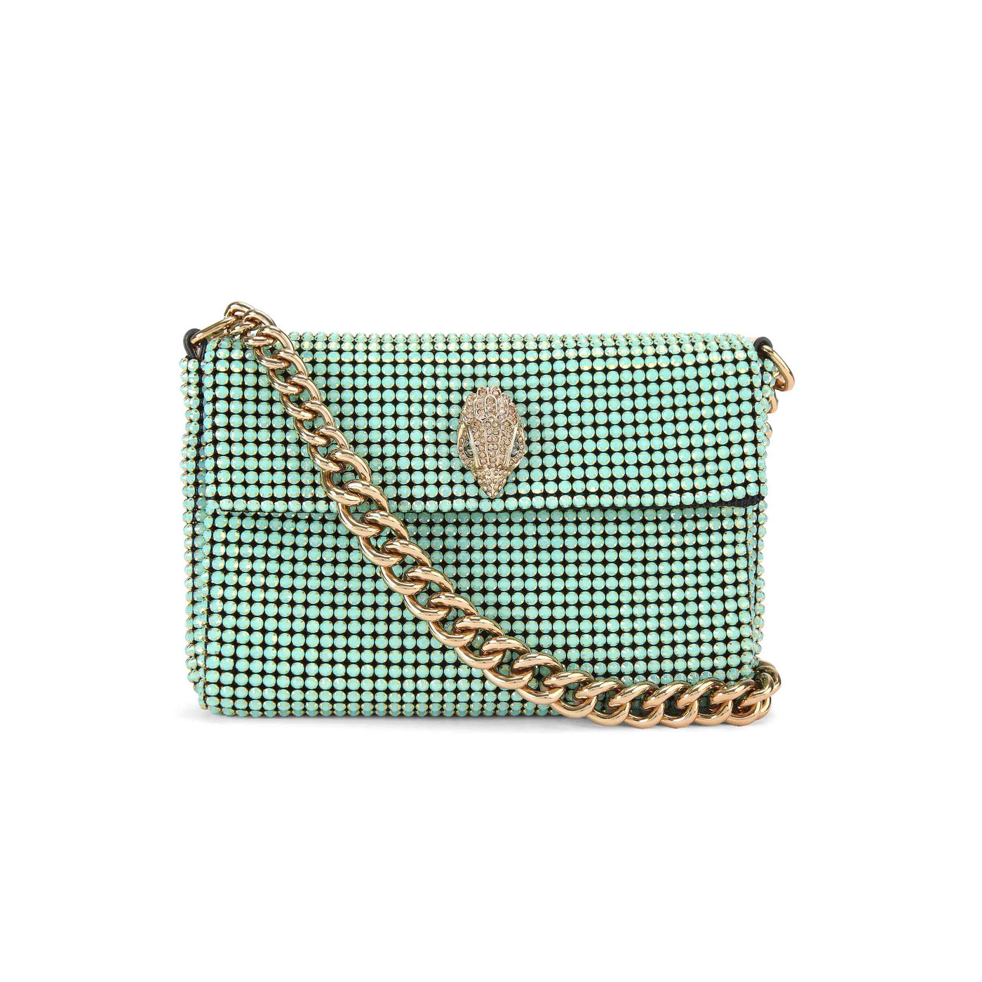 KURT GEIGER LONDON SM PARTY SHOULDER PALE GREEN BAG