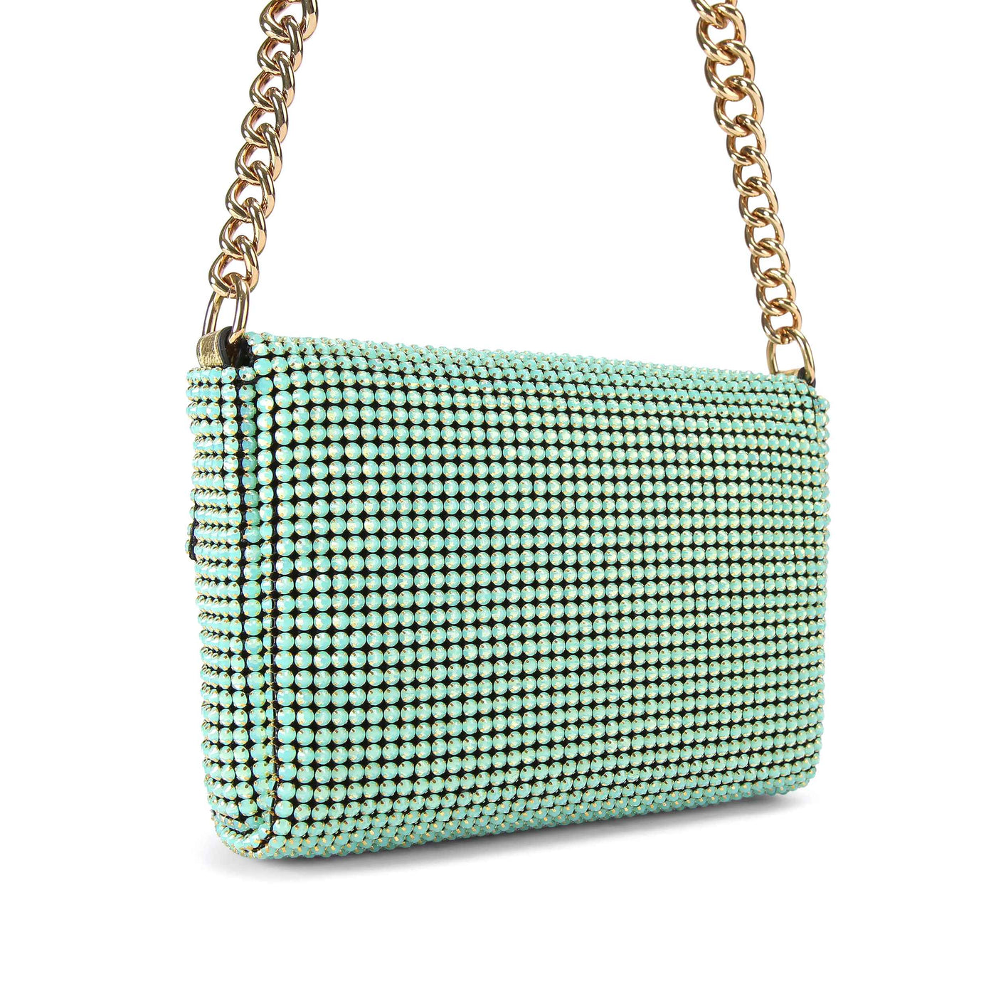 KURT GEIGER LONDON SM PARTY SHOULDER PALE GREEN BAG