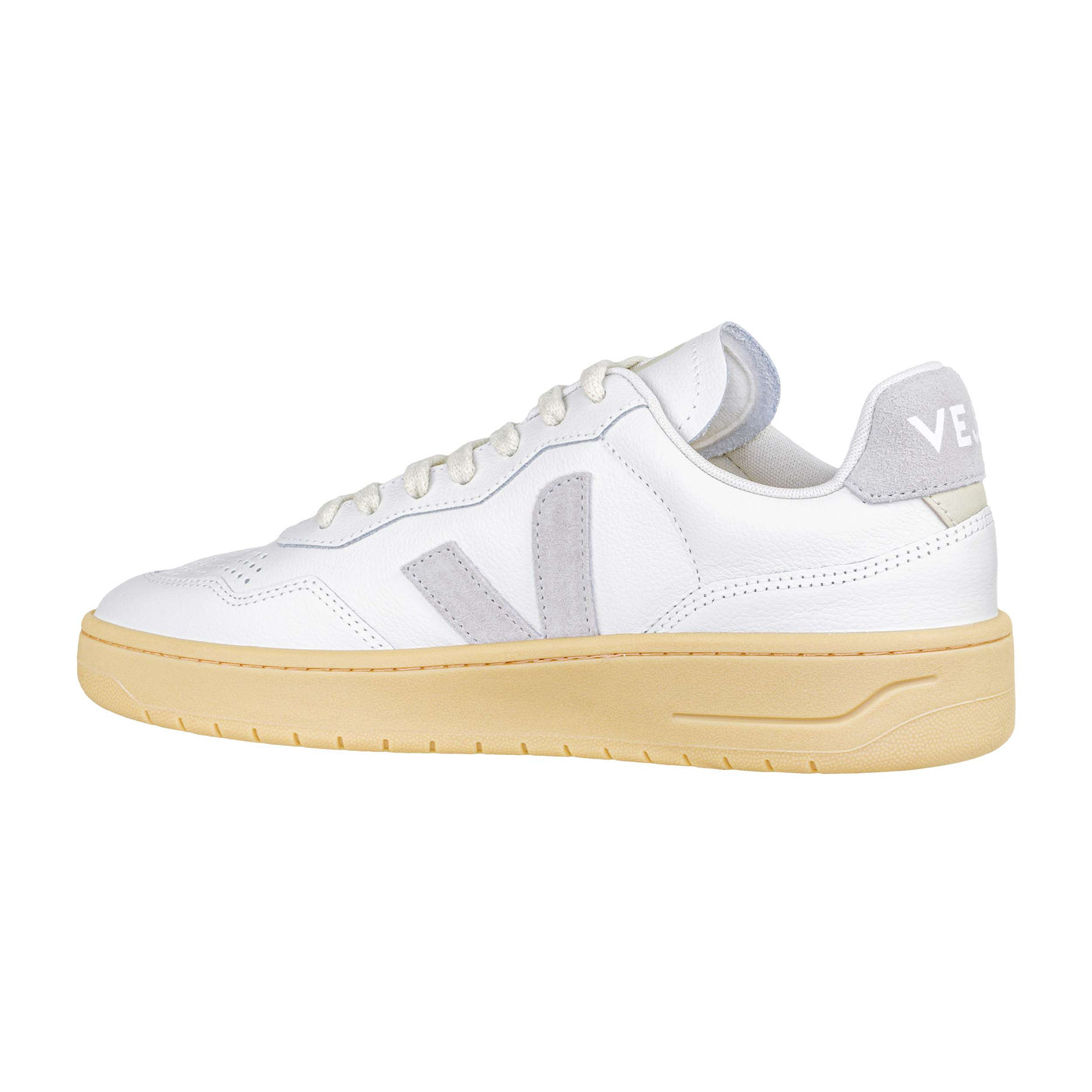 VEJA V-90 O.T. LEATHER EXTRA WHITE LIGHT GREY NATURAL