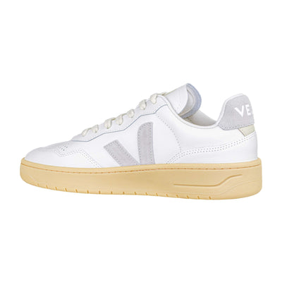 VEJA V-90 O.T. LEATHER EXTRA WHITE LIGHT GREY NATURAL