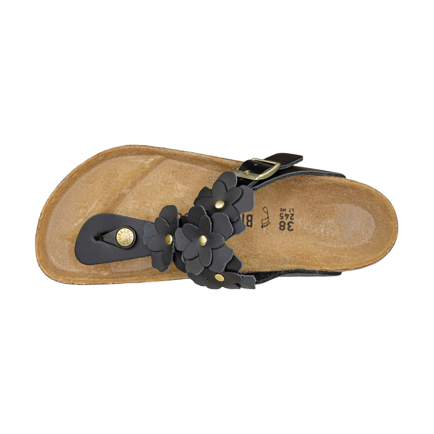 BIRKENSTOCK 1026693 GIZEH FLOWERS BLACK REGULAR FIT