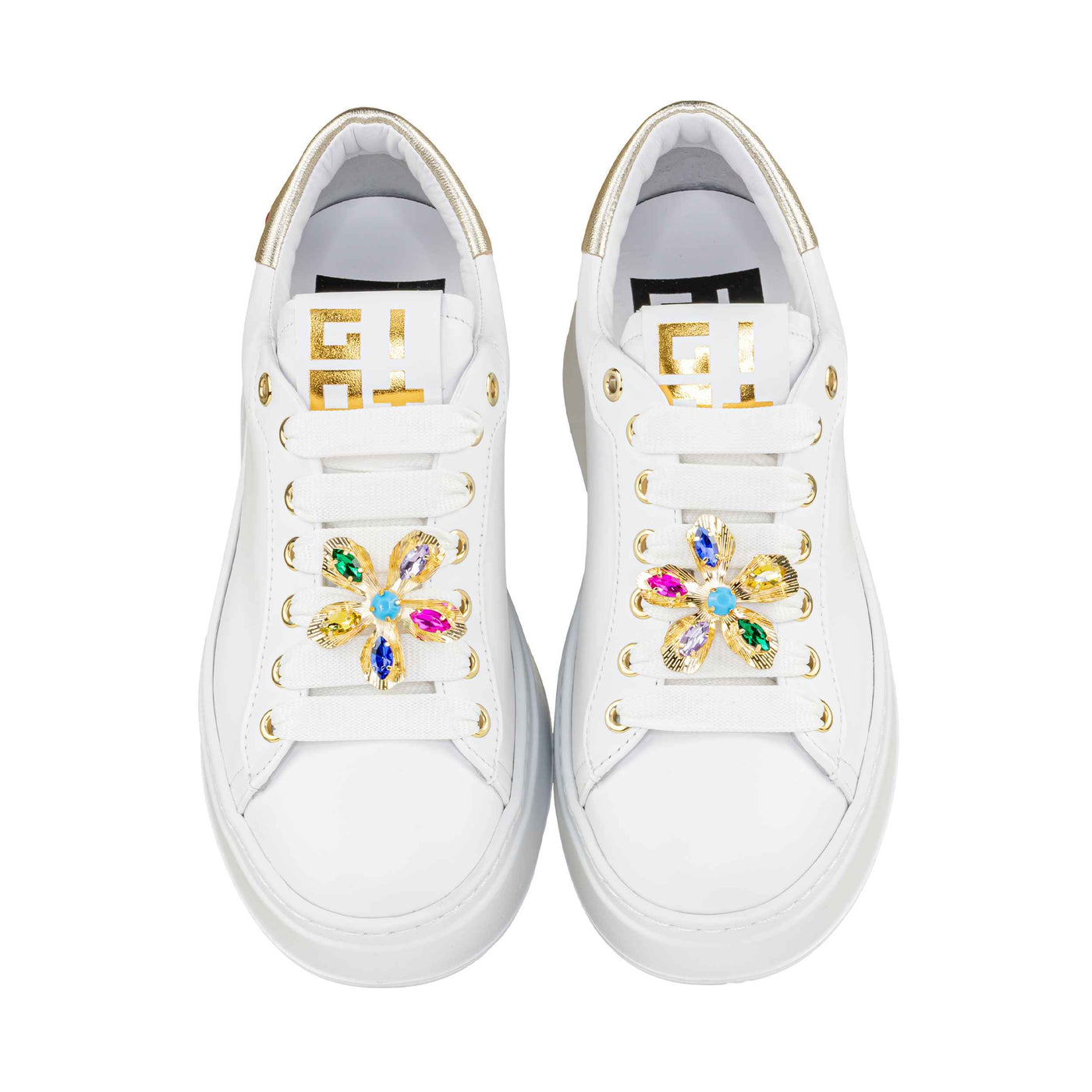 GIO+ SNEAKERS PIA315A COMBI WHITE/GOLD