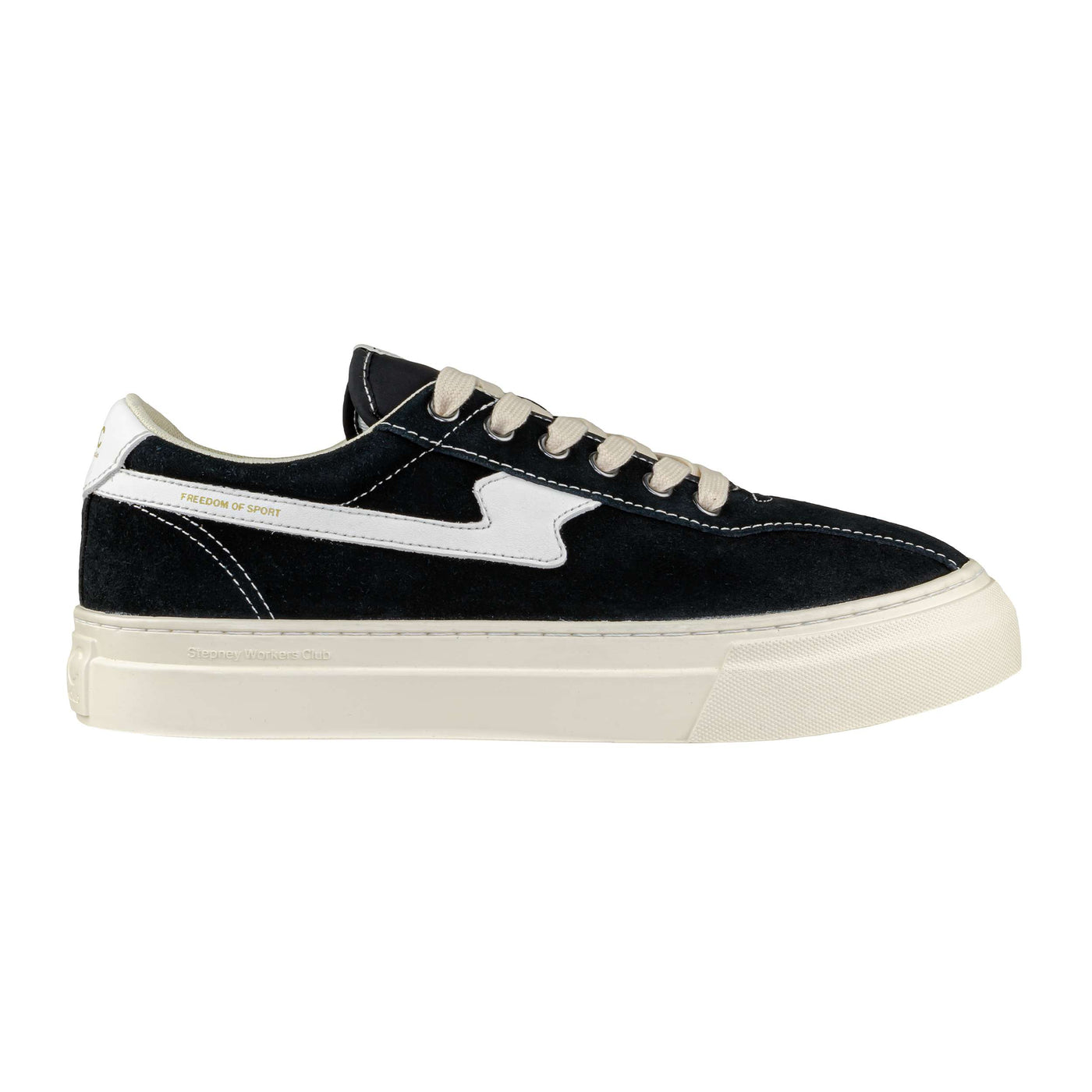 S.W.C STEPNEY WORKERS CLUB PEARL S-STRIKE CUP SUEDE BLK-WHT