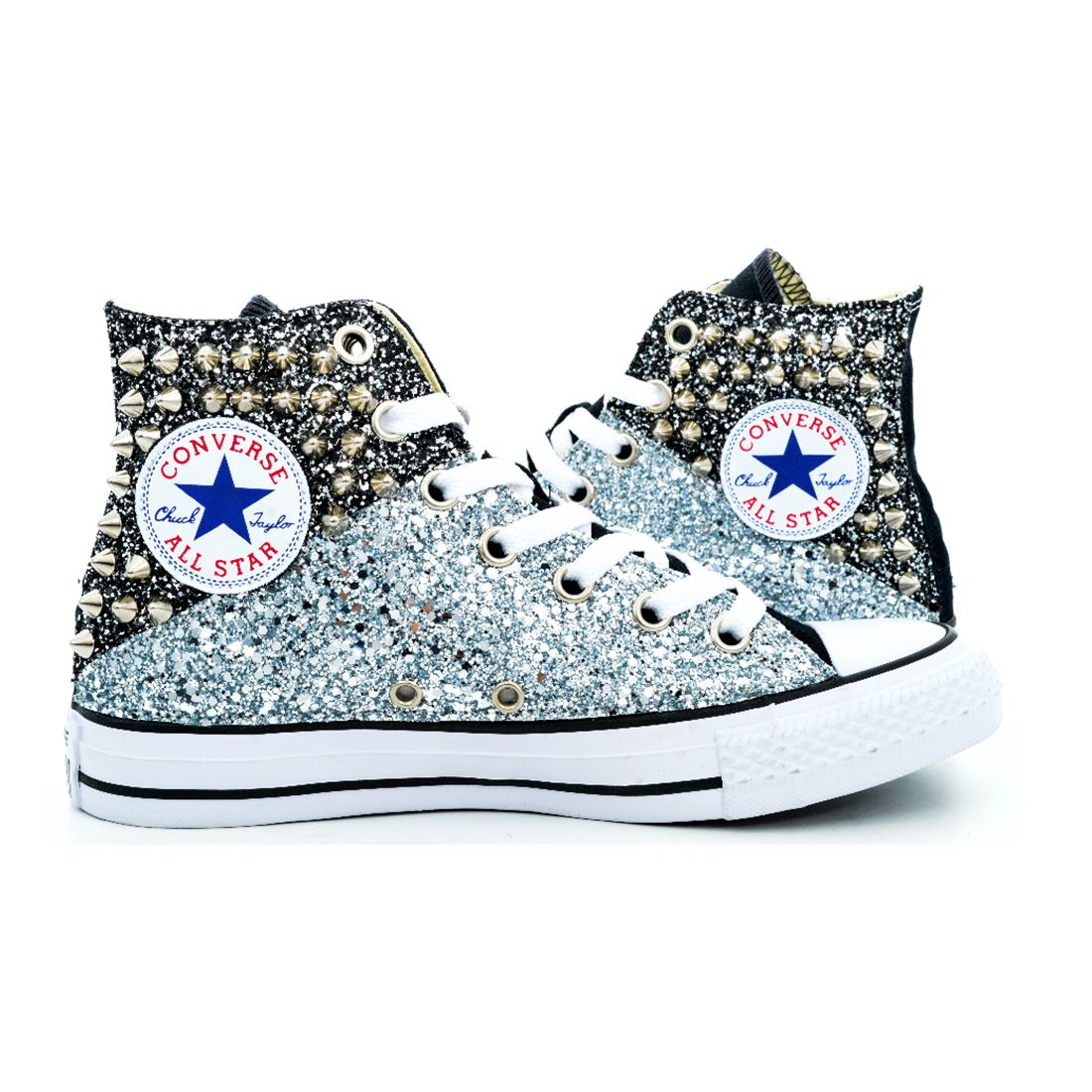 CONVERSE PERSONALIZZATE ARGENTO LEANDRO