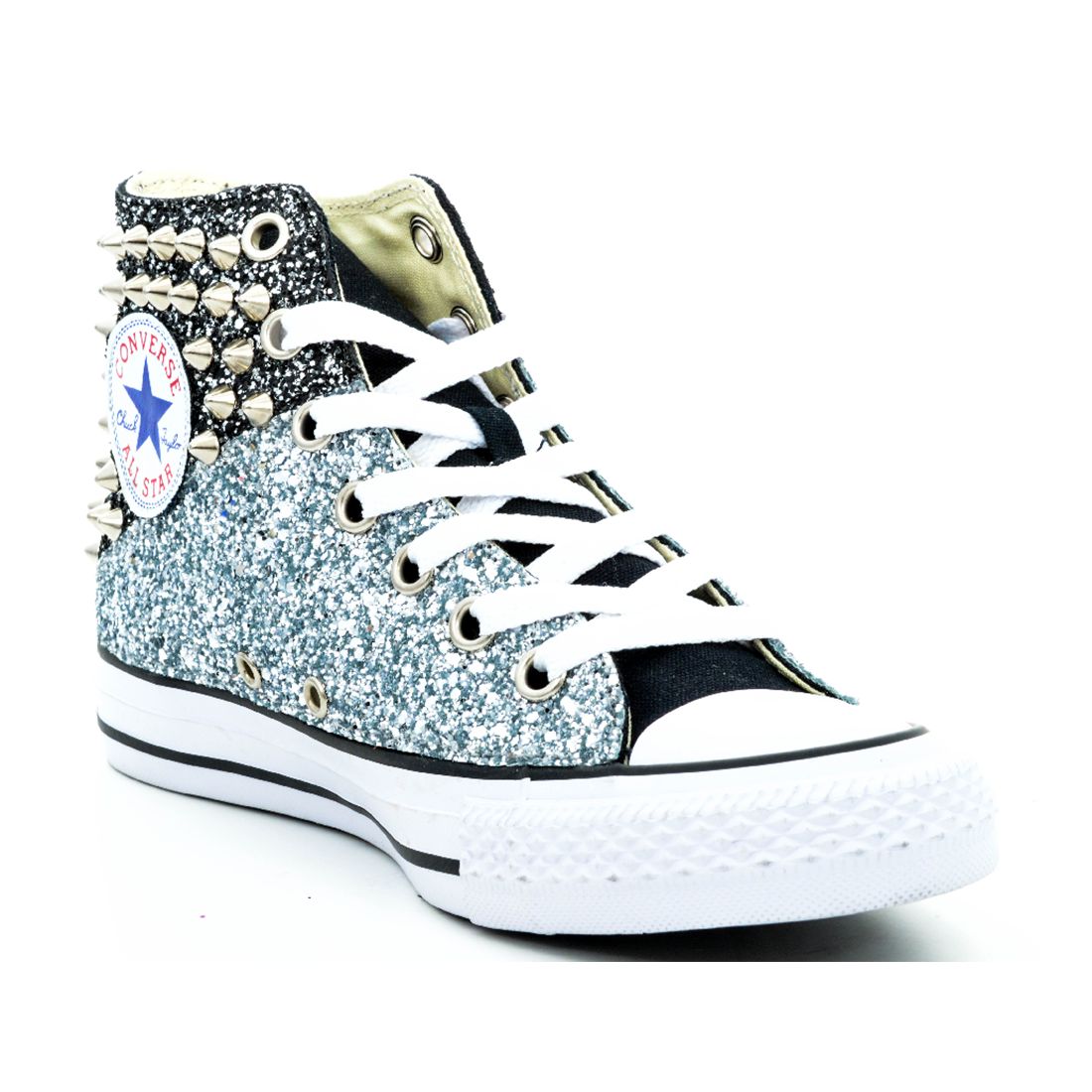 CONVERSE PERSONALIZZATE ARGENTO LEANDRO